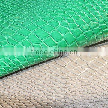 shining crocodile skin leather for belt