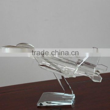 crystal glass f 16 model plane