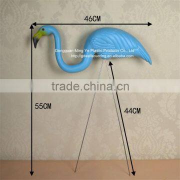 Plastic Blue Flamingo Figurine Garden Ornaments Garden Yard Lawn Art Ornament Wedding Ceremony Decoration With 31" Height photo-4