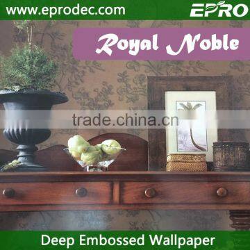 italian design exquisite nature print vinyl deep embossed wallpaper