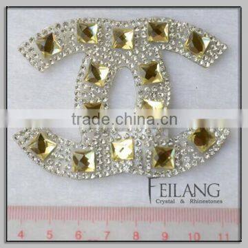 Wholesale 24*40 hotfix crystal rhinestone triming roll for dresses