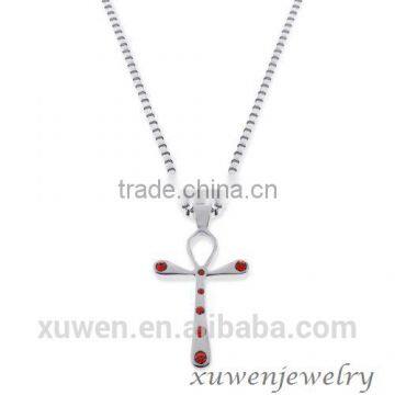 peace symbol stainless steel orthodox cross pendant