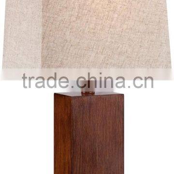 11.22-3 wood finish and rectangular base and shade Wood Finish Rectangular Table Lamp Craftsman style home