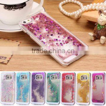 New Bling Stars Quicksand Designed Back Phone Case Cover for iphone 6 plus 4.7 5.5