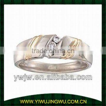 wholesale alibaba Men's Diamond Ring in 14kt Two-Tone Gold