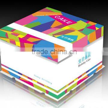 Custom corrugated paper delicate high quality cake box