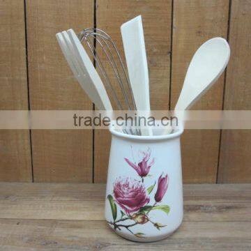 Ceramic kitchen tool table ware holder, ceramic canister
