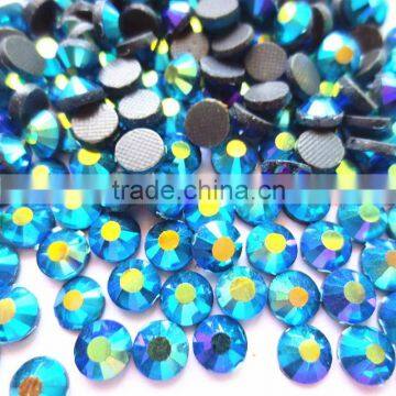 full size and color AB super shine ss20 blue zircon AB dmc rhinestone hot-fix for clothing,bag,shoes