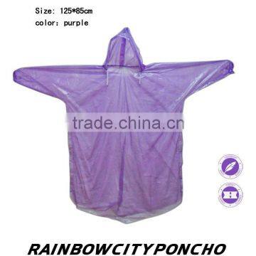 one time PE rainwear poncho overpull