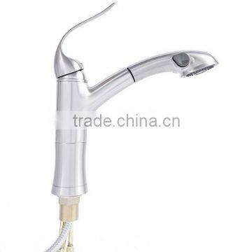 Brushed Nickel Commercial American Style Pull Out Kitchen Faucet OL6089-BN