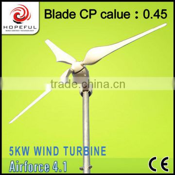 Green power Renewable clean energy household wind turbine 5KW 48v for selling