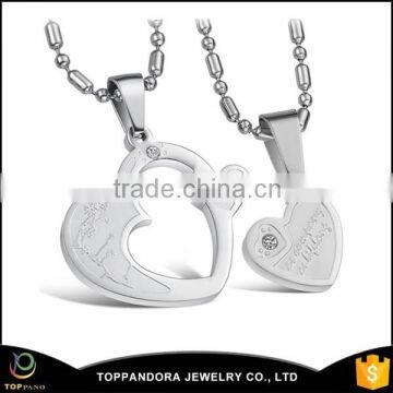 Stainless Steel pendant our best friend forever broken heart pendant