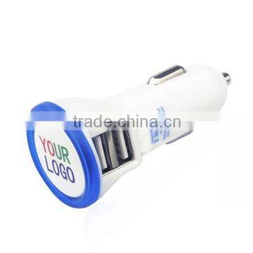 Factory 5v 3.1A dual usb port car charger for promotion gift