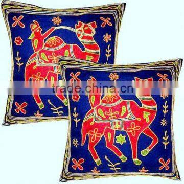 Indian Bohemian Hand Embroidered Cushion covers