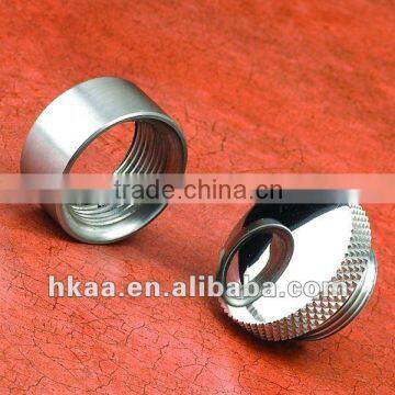 chinese fast delivery high polished knurled round stainless steel cap supplier