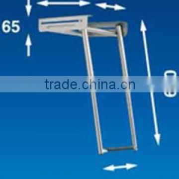 Stainless Steel 2 Steps Telescoping Under Platform Boat Ladder for Bowsprit