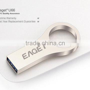 Eaget U66 32GB Metal USB Flash Drive 3.0 High Speed Key Ring USB Memory Storage