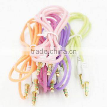 wholesale lighting wire audio cable with 3.5mm glod jack