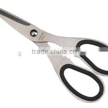 8" Full stainless steel scissors with soft grip ring handle HF003