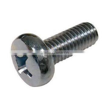 Machine Screw, Pan Cross Recessed, Zinc Plated