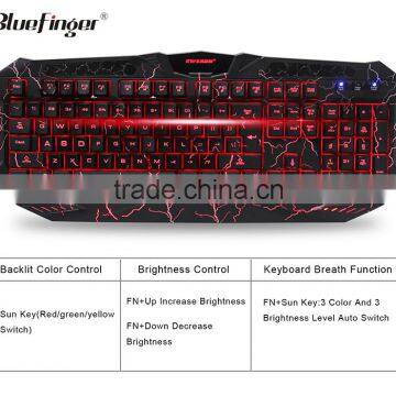 High Quality USB Wired Gamer Keyboard in Cool Crack Backlit photo-2