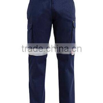 Man Wear Polyester Work Trousers With Waist Adjuster Buttons