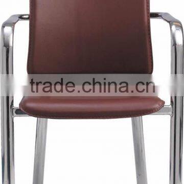 Arabic Style India Style Red Brown PVC Guest Office Chair With Arm Rest A253-H01 Anqiao Office Chair Factory photo-2