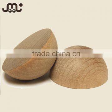 Top quality polished pure unfinished wood split ball