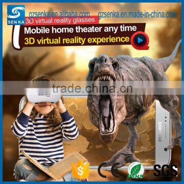 New Product 2016 vr Box 5th Generation 3D Glasses With Remote for Blue Sexy Video photo-2