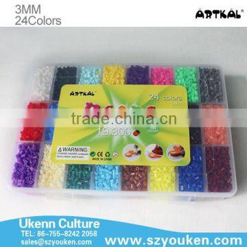 2014 new toys children funny puzzle toys 24 colors/box 193000 perler beads for bracelets & jewelry