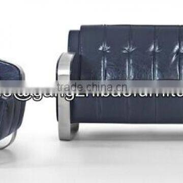 High quality durable PU leather office sofa with stainless steel base G-310
