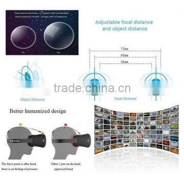 2015 Hot Selling VR 3d Box Glasses for Short Sight Headset Virtual Reality With a Real Experience When You Wear it