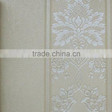 Korea PVC Wallpaper Striped and Floral Designer Wallpaper photo-2