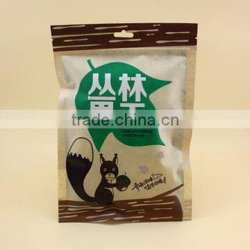 Stand up pouch kraft paper packaging for food