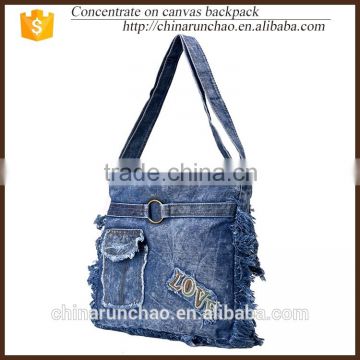 Film blue cowboy rough selvedge shoulder canvas bag promotional jean new products from en alibaba com