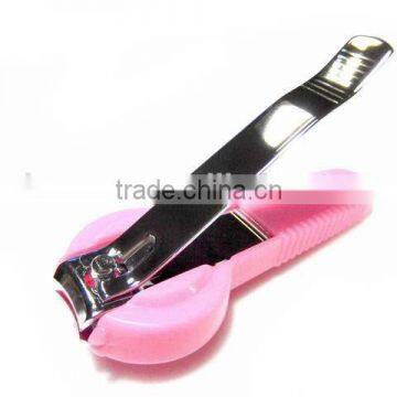 Carbon steel Nail clipper with Pink or Blue PP cover
