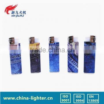 custom sticker torch lighter windproof gas flame lighter