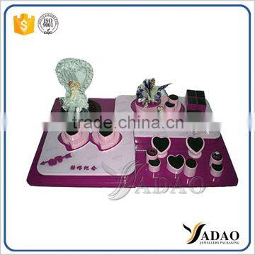 Customized any material heart shape wedding countertop jewelry display