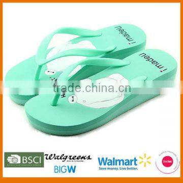 New design 2015 custom beach summer ladi wedg shoe