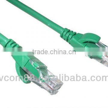 24 AWG copper button green UTP CAT5e patch cord