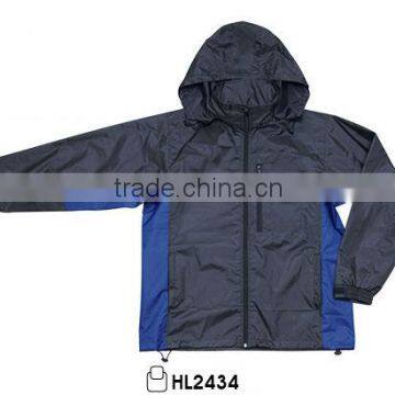 Pongee with PVC fashion windbreaker Jacket