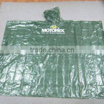 One Position Printed Disposible Rain Poncho photo-2