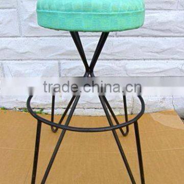 fabric covered bar stool , vintage industrial bar stools