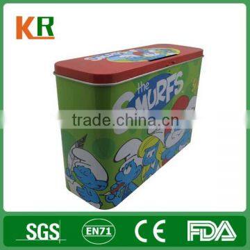 Cartoon candy packing box tin jar, tin box