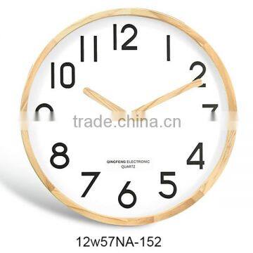 Arabic Numerals and Roman Numerals wood clock wall