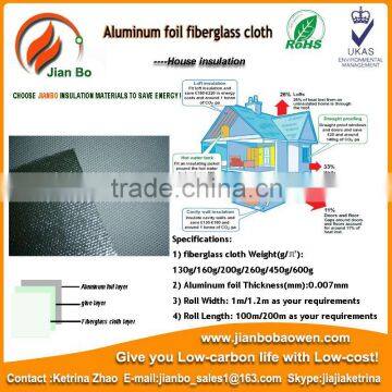 Heat Resistant Ceiling Material Aluminum Foil Fiberglass Cloth