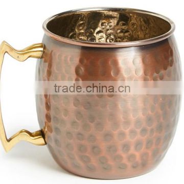 copper mug for vodka and moscow mule Hammered Antique