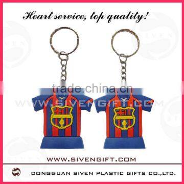 New Design embossed flag colorful pvc keychain