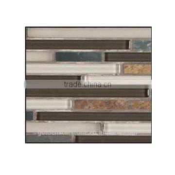 Natural Stone Mosaic and Crystal Glass Mosaic Tile (crystal Glass ) photo-4