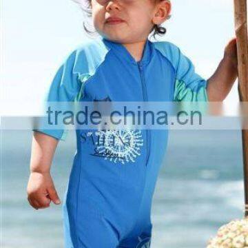 Short sleeve UV kid swimsuit